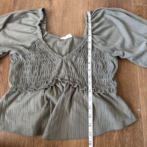 Altar'd State Green Long Sleeve Top - Size Small - Picture 5 of 11